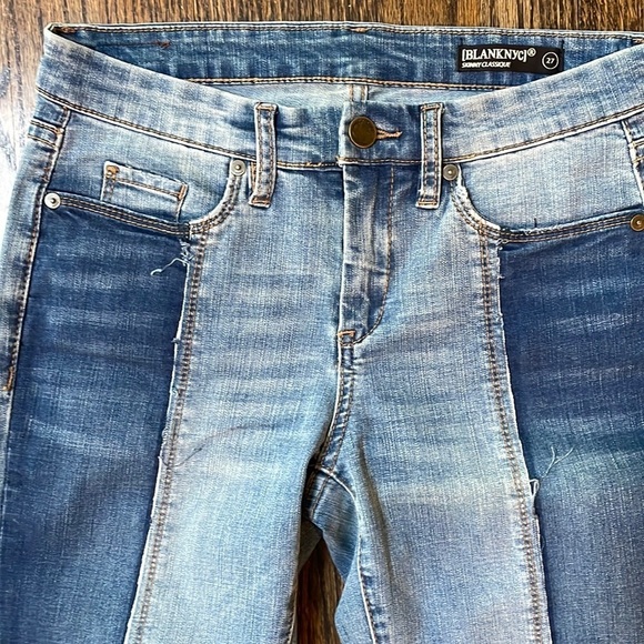 Blank NYC Skinny Classique Split Hem Two Tone Jean - Picture 5 of 13